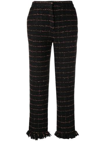 Jorge Vazquez Tweed Straight Trousers - Black