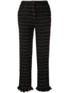 Jorge Vazquez Tweed Straight Trousers - Black