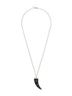 Isabel Marant Horn Pendant Chain Necklace - Black