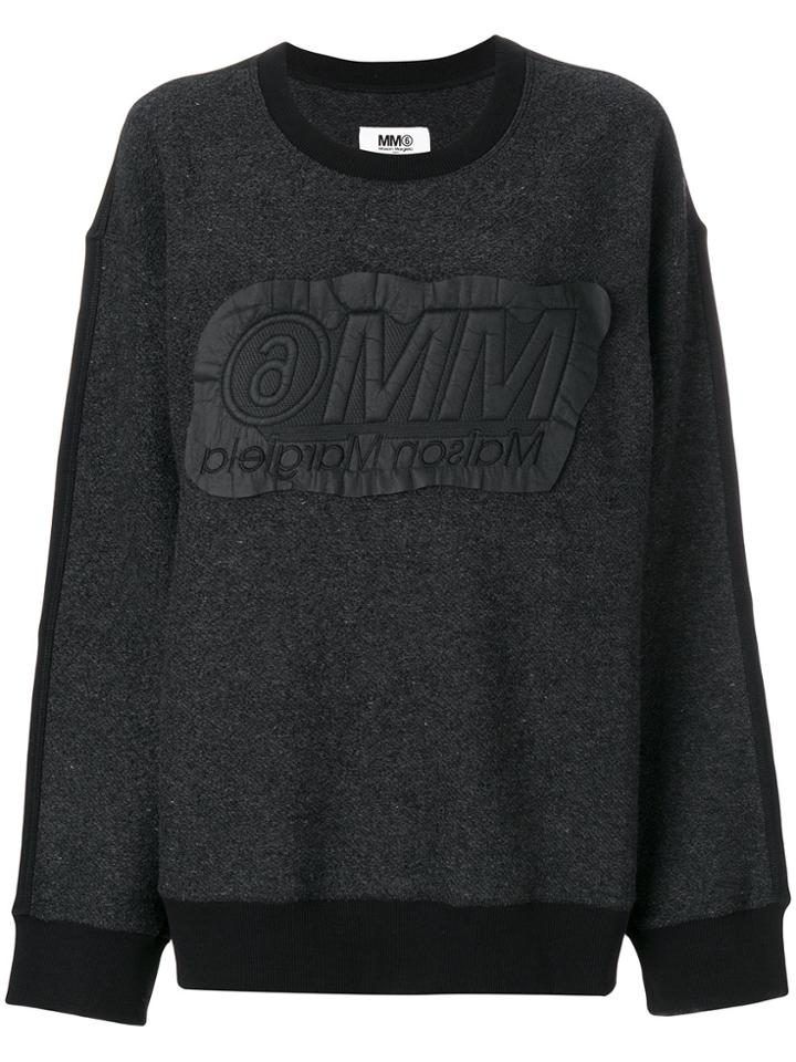 Mm6 Maison Margiela Logo Sweatshirt - Black