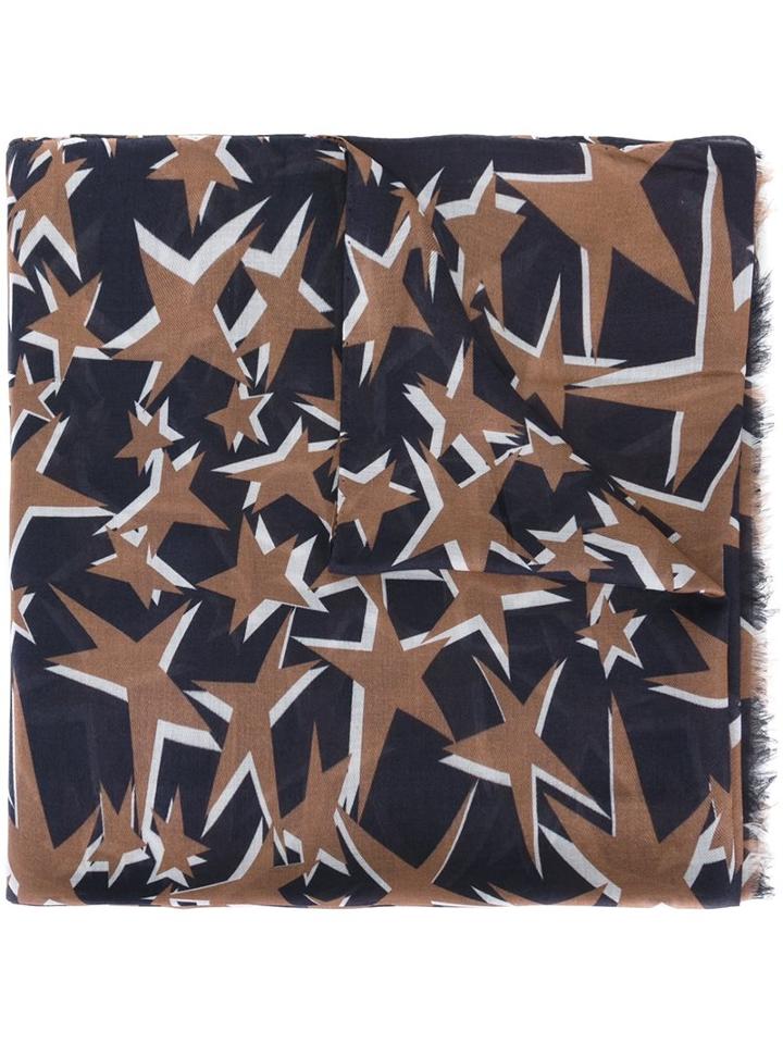 Paul & Joe Star Print Scarf, Men's, Brown, Modal