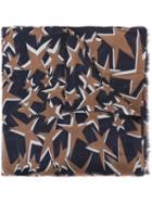 Paul & Joe Star Print Scarf, Men's, Brown, Modal