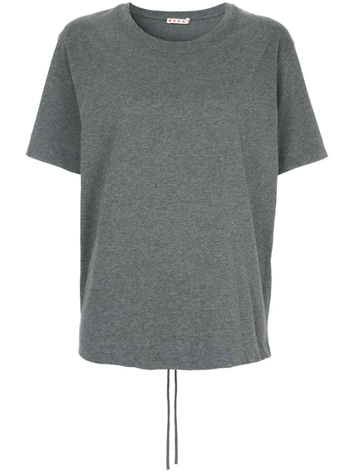 Marni Ruched Tab T-shirt - Grey