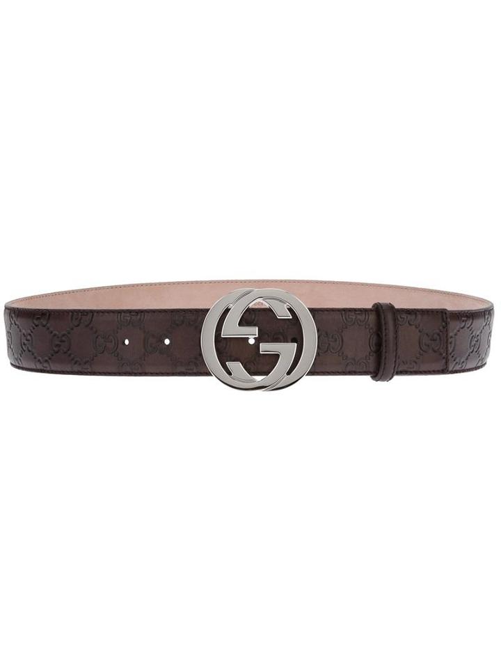 Gucci Embossed Brand Buckle Belt