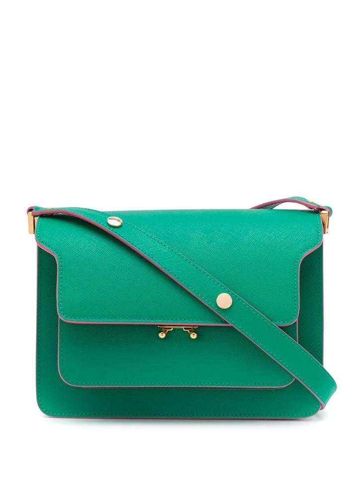 Marni Trunk Medium Shoulder Bag - Green
