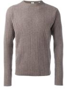 Aspesi Crew Neck Pullover, Men's, Size: 52, Grey, Cashmere/wool/yak
