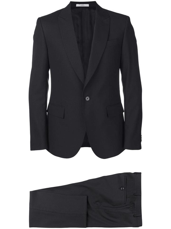 Corneliani Two-piece Micro Pattern Suit - Black