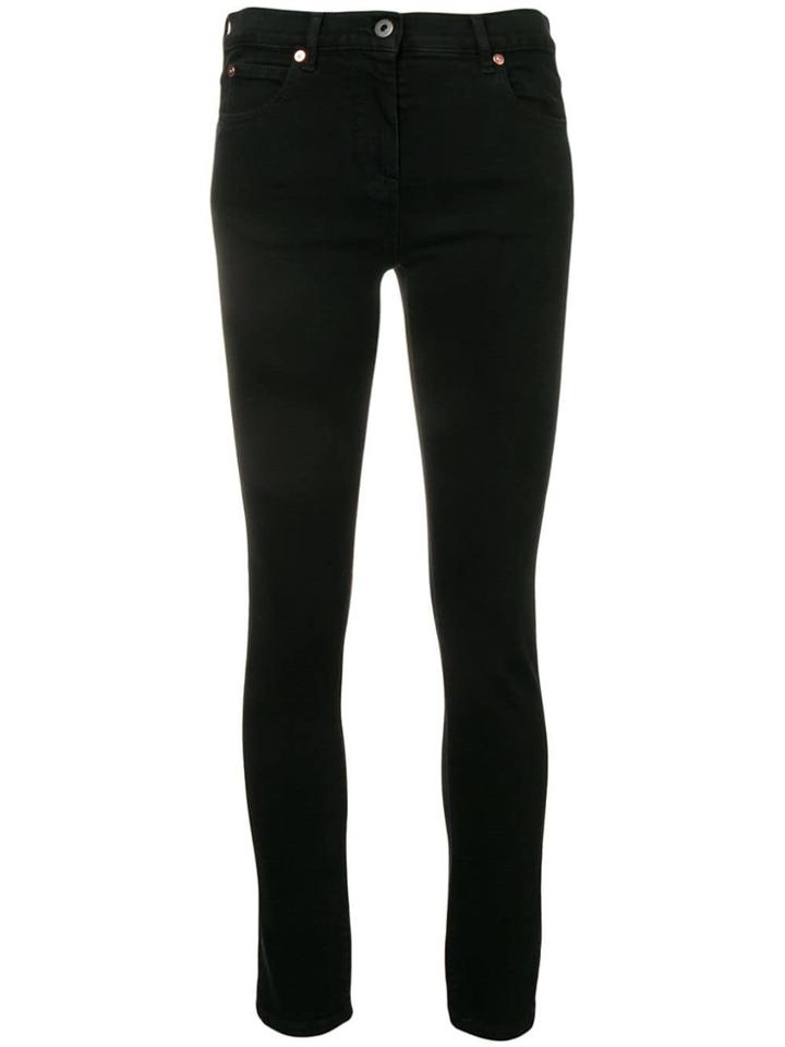 Valentino Logo Print Skinny Jeans - Black