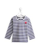 Comme Des Garçons Play Kids Longsleeved Striped T-shirt, Girl's, Size: 6 Yrs, White