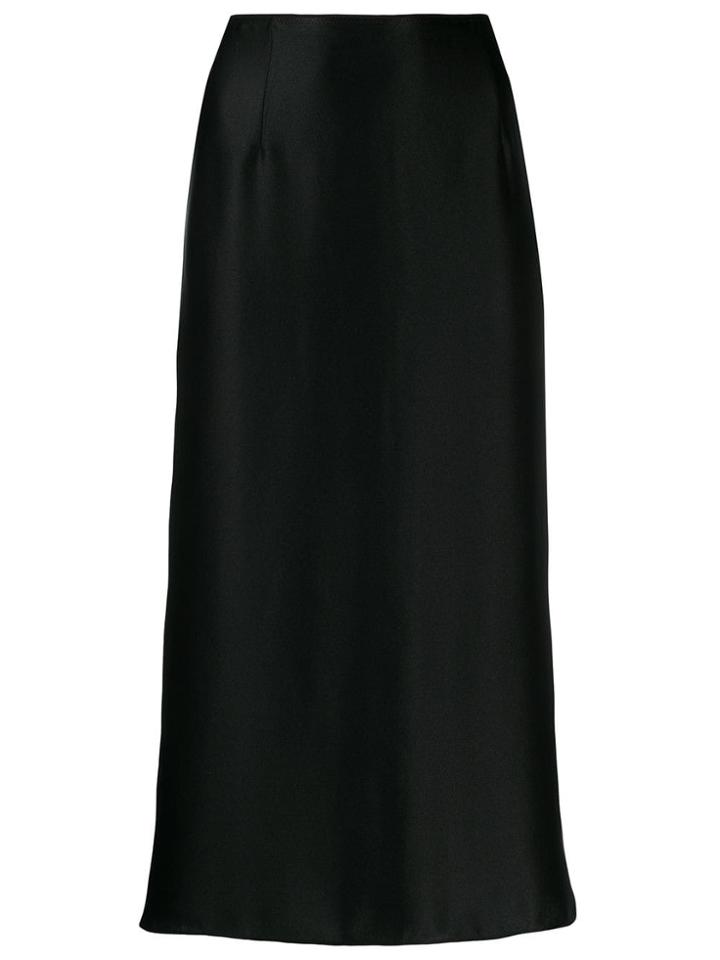 Vince Satin Slip Skirt - Black