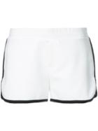 Moncler - Contrast Trim Track Shorts - Women - Polyamide/spandex/elastane - Xs, White, Polyamide/spandex/elastane