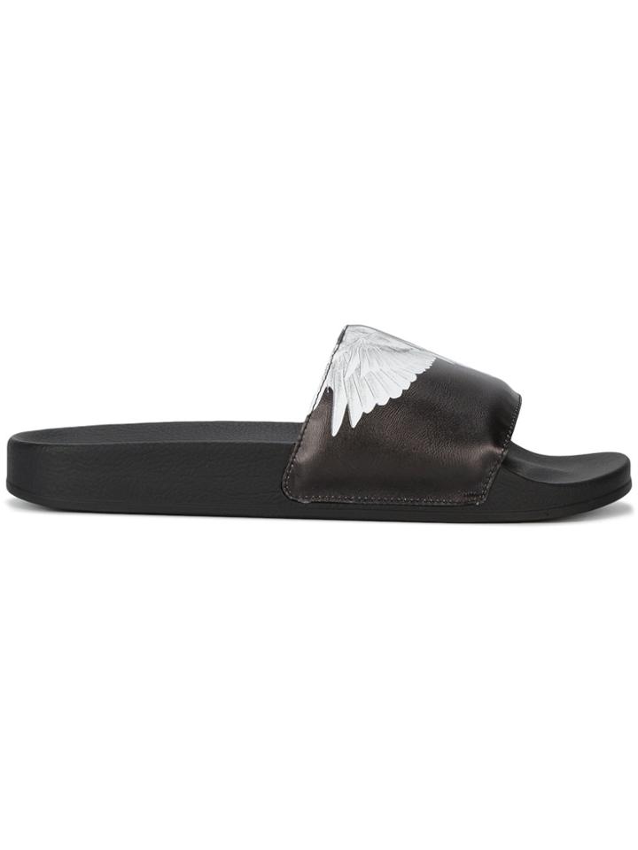 Marcelo Burlon County Of Milan Aish Pool Slides - Black