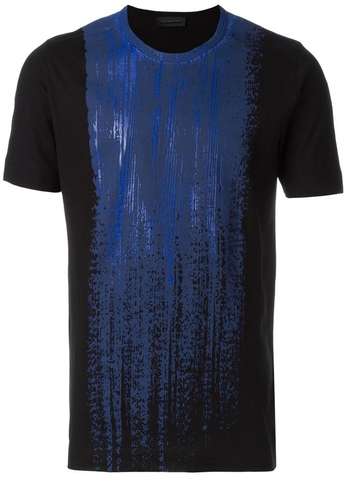 Diesel Black Gold Brush Stroke Print T-shirt, Men's, Size: M, Cotton