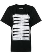 Mm6 Maison Margiela Backgammon Print T-shirt - Black
