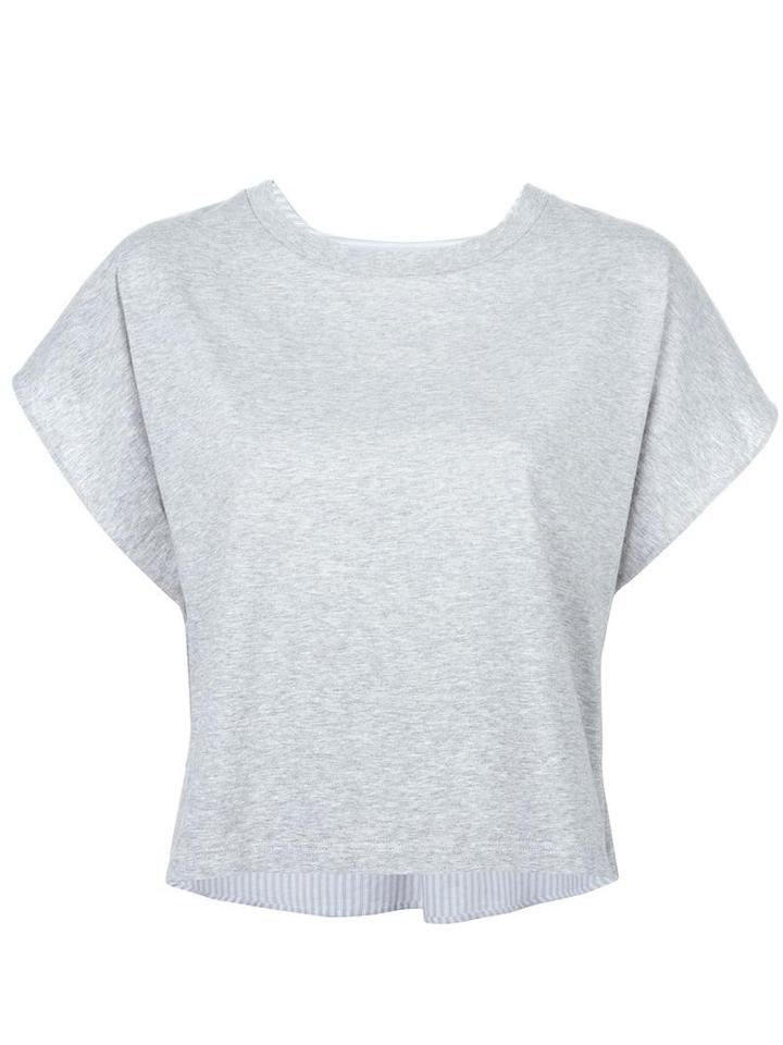 Mm6 Maison Margiela Plain T-shirt, Women's, Size: Xs, Grey, Cotton