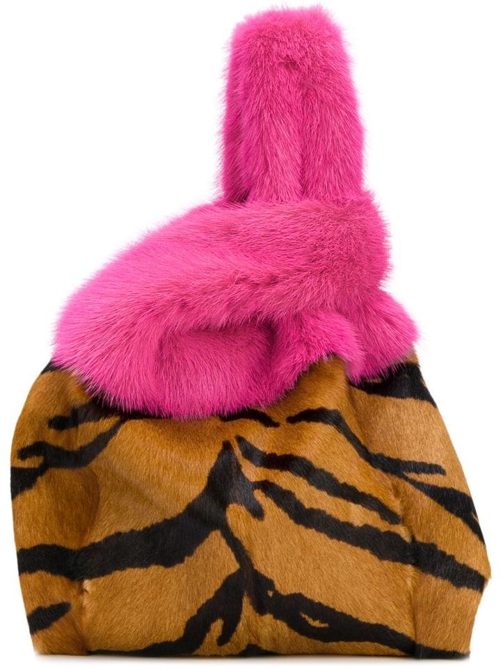 Simonetta Ravizza Furrissima Tiger Tote Bag - Pink
