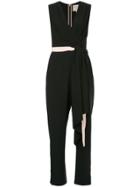 Roksanda V Neck Jumpsuit - Black