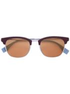 Fendi - 'qbic' Sunglasses - Men - Acetate/metal - One Size, Brown, Acetate/metal