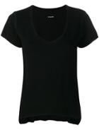 Styland Deep V-neck T-shirt - Black
