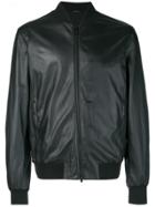 Z Zegna Leather Jacket - Black