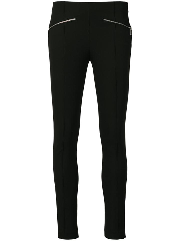 Michael Kors Collection Zip-detailed Skinny Trousers - Black