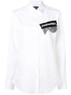 Dsquared2 Printed Lace Appliqué Shirt - White