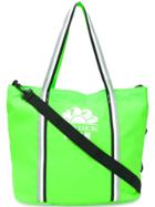 Msgm Logo Print Tote Bag - Green