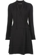 Proenza Schouler Wrap Style Shift Dress, Women's, Size: 2, Black, Acetate/viscose/silk