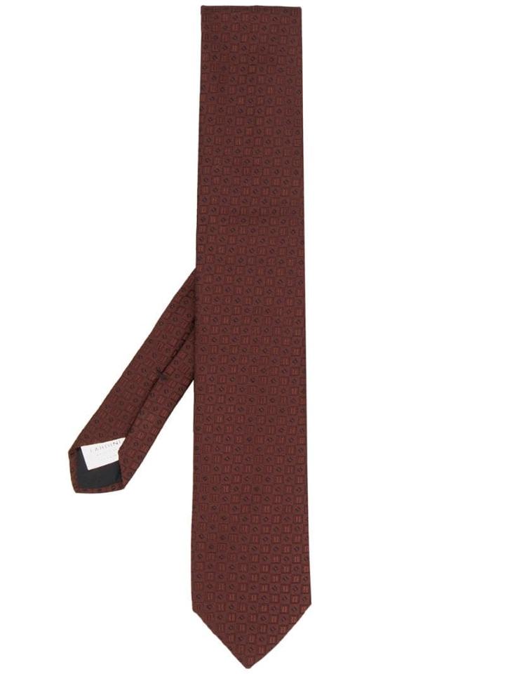 Lardini All-over Pattern Tie - Red