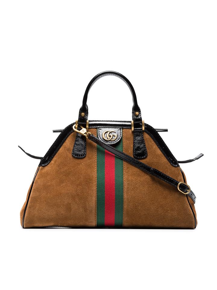 Gucci Brown Small Re(belle) Suede Shoulder Bag