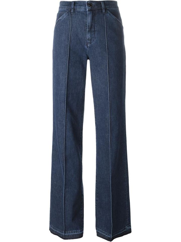 Victoria Victoria Beckham Front Seam Jeans, Women's, Size: 29, Blue, Cotton/polyester/spandex/elastane