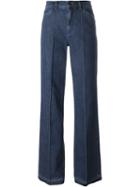 Victoria Victoria Beckham Front Seam Jeans, Women's, Size: 29, Blue, Cotton/polyester/spandex/elastane