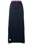 Thom Browne Bow Tie Seersucker Slip Skirt - Blue