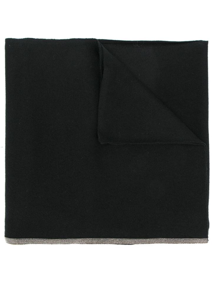 Fabiana Filippi Embellished Detail Scarf - Black