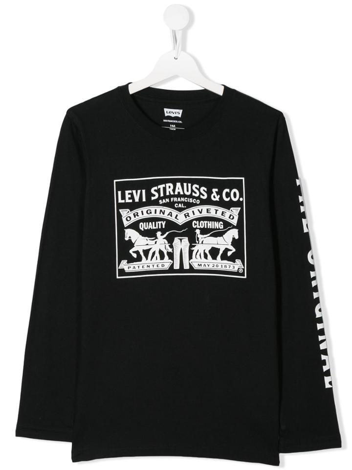Levi's Kids Teen Logo Print Top - Black