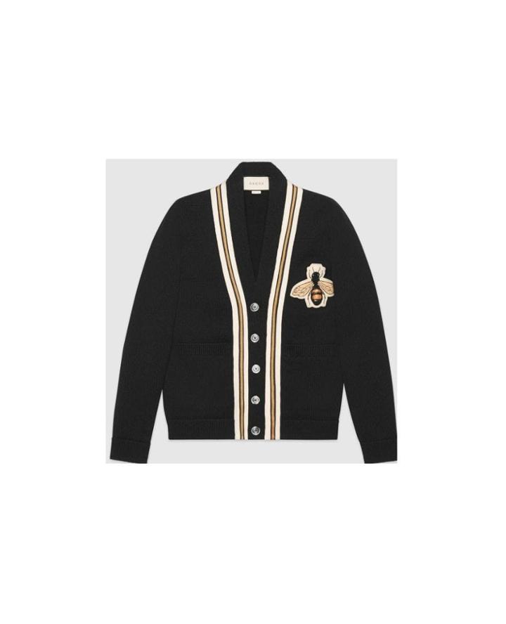 Fashion Concierge Vip Gucci - Bee Applique Cardigan - Unavailable