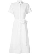 Lisa Marie Fernandez Belted Shirt Dress - White