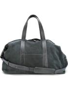 Maison Margiela Distressed Trim Holdall, Blue, Cotton/calf Leather/polyester