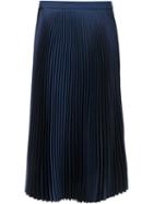 Suno Pleated Skirt, Women's, Size: 6, Blue, Silk/cotton
