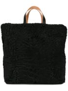 Marni Large Fur Tote, Women's, Black