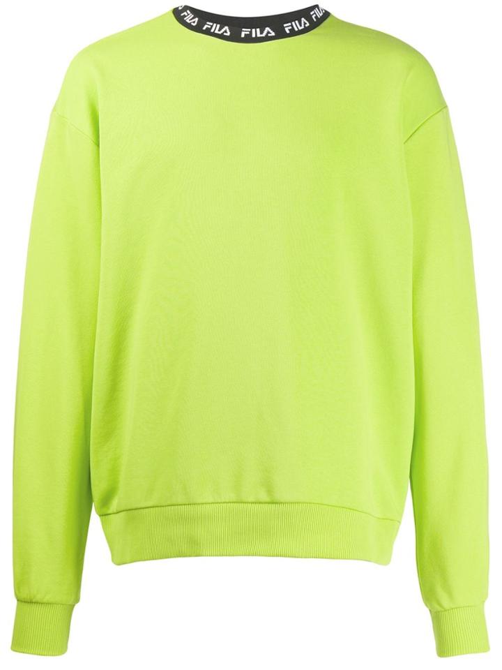 Fila Toshiro Branded Neck Sweatshirt - Green