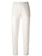 Le Tricot Perugia - Casual Slim-fit Trousers - Women - Silk/spandex/elastane - L, Nude/neutrals, Silk/spandex/elastane