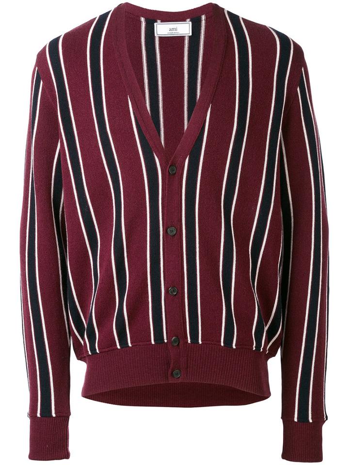Ami Alexandre Mattiussi - Cardigan - Men - Wool - L, Red, Wool