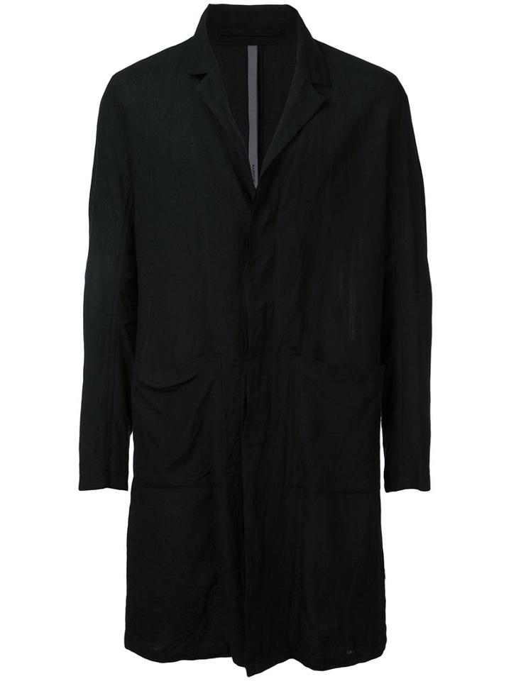Kazuyuki Kumagai - Single Breasted Coat - Men - Cotton/linen/flax - 3, Black, Cotton/linen/flax