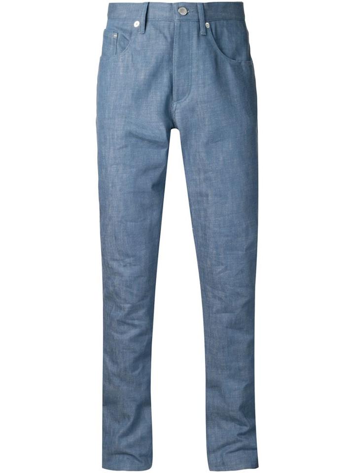 Maison Kitsuné Slim Fit Jeans, Men's, Size: 34, Blue, Cotton