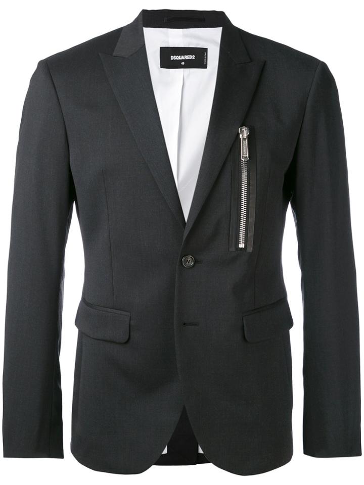 Dsquared2 Zipped Pocket Blazer - Black