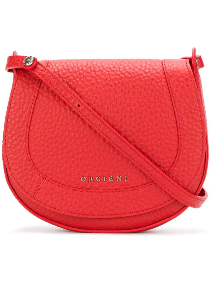 Orciani Logo Embossed Cross Body Bag - Red