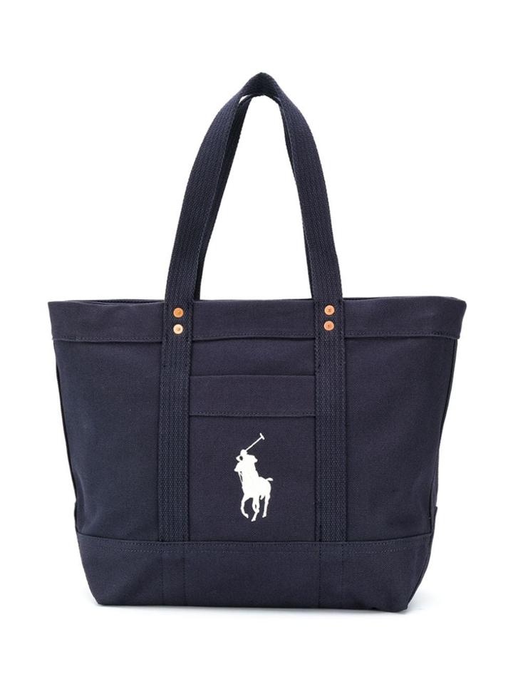 Ralph Lauren Kids Teen Embroidered Logo Tote Bag - Blue