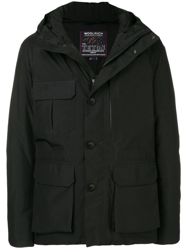 Woolrich Hooded Down Jacket - Black