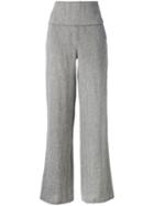 Société Anonyme Smoking Palace Wide-leg Trousers, Women's, Size: 46, Grey, Linen/flax